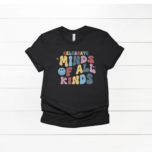 Celebrate Minds of all kinds youth and toddler T-Shirt