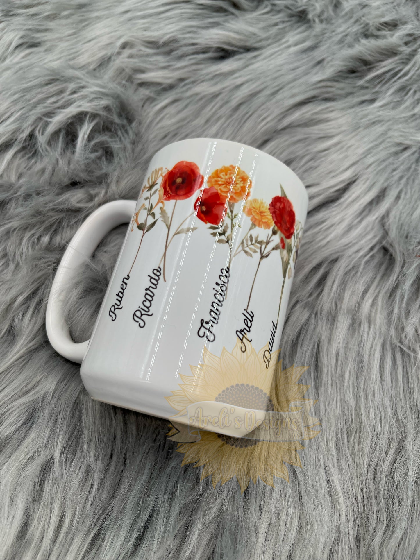 Birth Flower Personalized mug/can